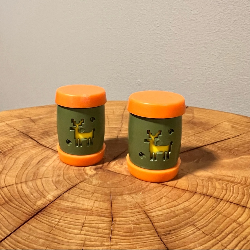 Vintage 1960s St Labre Indian School 2" Salt & Pepper Plastic Shakers